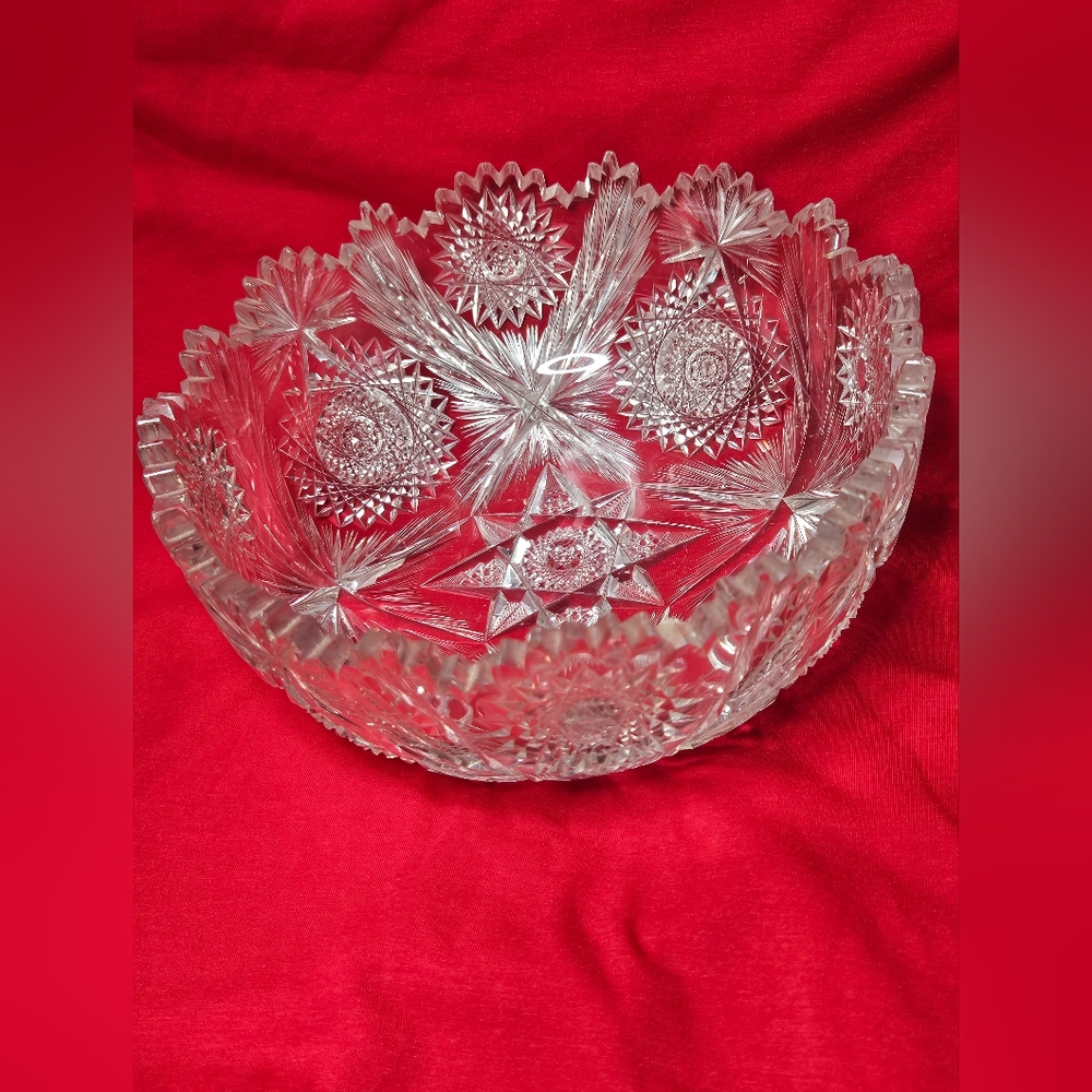 Elegant Crystal Cut Glass Bowl